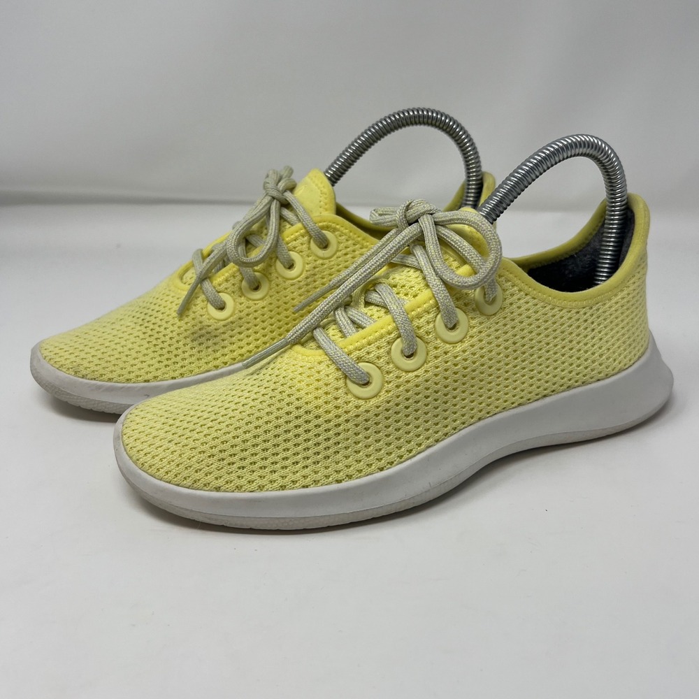 Allbirds Women's Tree Runners Yellow Lemon Knit Sneakers Shoes Size 6